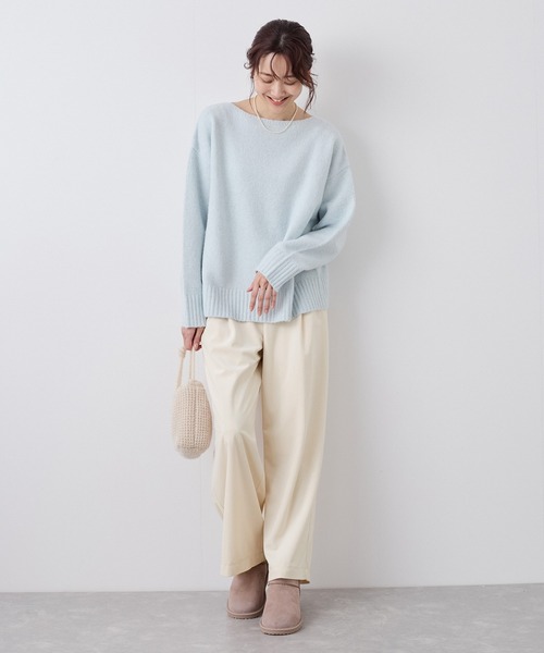 ROPE' PICNIC（ロペピクニック）の「ベロアコーデュロイイージーワイドパンツ（その他パンツ・レディース・ダークブラウン/チャコールグレー/オフホワイト・36/38/40）」の8枚目の写真