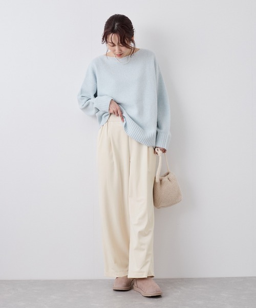 ROPE' PICNIC（ロペピクニック）の「ベロアコーデュロイイージーワイドパンツ（その他パンツ・レディース・ダークブラウン/チャコールグレー/オフホワイト・36/38/40）」の10枚目の写真