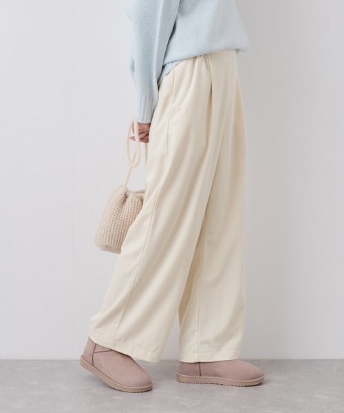 ROPE' PICNIC（ロペピクニック）の「ベロアコーデュロイイージーワイドパンツ（その他パンツ・レディース・ダークブラウン/チャコールグレー/オフホワイト・36/38/40）」の12枚目の写真