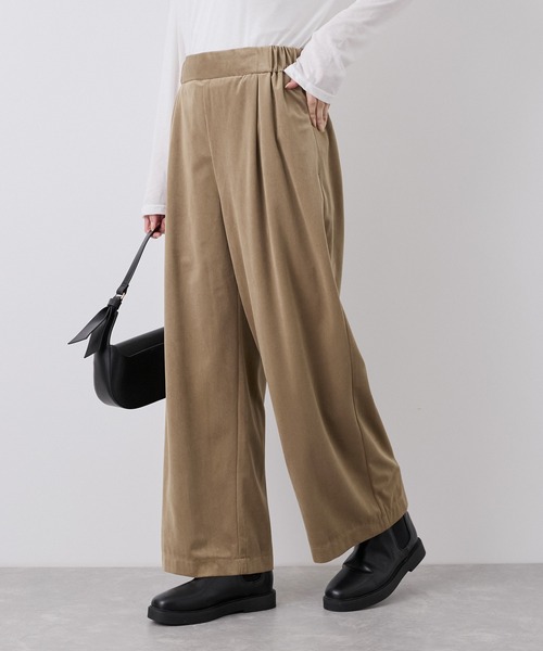 ROPE' PICNIC（ロペピクニック）の「ベロアコーデュロイイージーワイドパンツ（その他パンツ・レディース・ダークブラウン/チャコールグレー/オフホワイト・36/38/40）」の18枚目の写真
