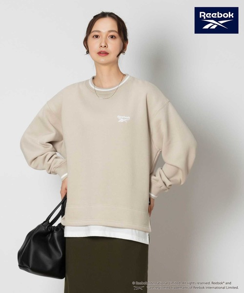 Right-on(ライトオン)の「Reebok(リーボック)【レディース】レイヤードクルースウェット(スウェット・レディース・ネイビー/ベージュ/ブルー・S/M/L/XL)」の2枚目の写真