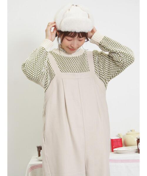 Samansa Mos2(サマンサ モスモス)の「ウール混タックサロペット(サロペット/オーバーオール・レディース・ブラック/キナリ/チャコールグレー/ベージュ・F)」の18枚目の写真