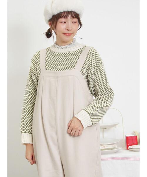 Samansa Mos2(サマンサ モスモス)の「ウール混タックサロペット(サロペット/オーバーオール・レディース・ブラック/キナリ/チャコールグレー/ベージュ・F)」の20枚目の写真