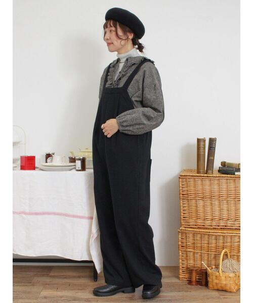 セール】ウール混タックサロペット（サロペット/オーバーオール