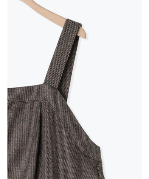 Samansa Mos2(サマンサ モスモス)の「ウール混タックサロペット(サロペット/オーバーオール・レディース・ブラック/キナリ/チャコールグレー/ベージュ・F)」の7枚目の写真