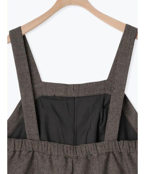 Samansa Mos2(サマンサ モスモス)の「ウール混タックサロペット(サロペット/オーバーオール・レディース・ブラック/キナリ/チャコールグレー/ベージュ・F)」の9枚目の写真