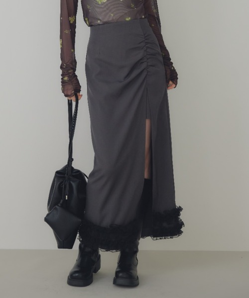 SONIA RYKIEL vintage フランス製 フリルヘムニットスカート フリルティアードSK|RETRO GIRL | RETRO GIRL ONLINE STORE