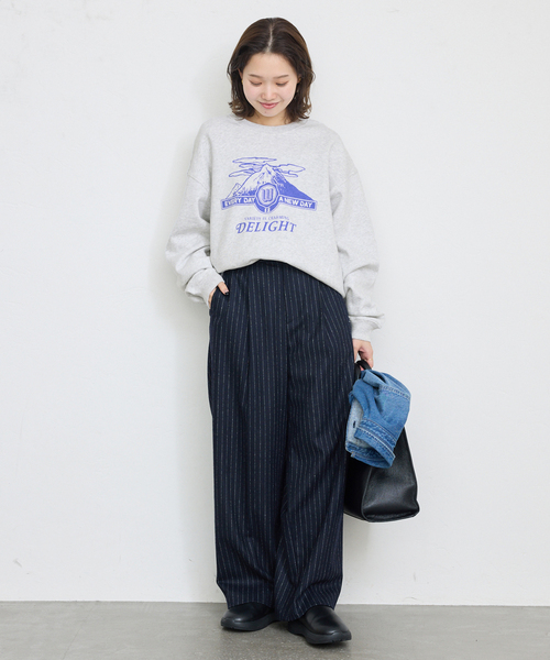 SCREEN STARS（スクリーンスターズ）の「SCREEN STARS SLOBE別注 ロゴスウェット 2423-090SSBTSL（スウェット・レディース・チャコールグレー/ライトグレー/ブルー/アイボリー・FREE）」の13枚目の写真