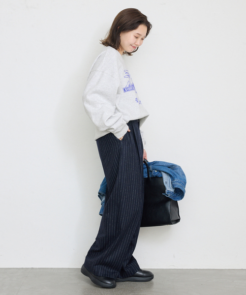 SCREEN STARS（スクリーンスターズ）の「SCREEN STARS SLOBE別注 ロゴスウェット 2423-090SSBTSL（スウェット・レディース・チャコールグレー/ライトグレー/ブルー/アイボリー・FREE）」の14枚目の写真