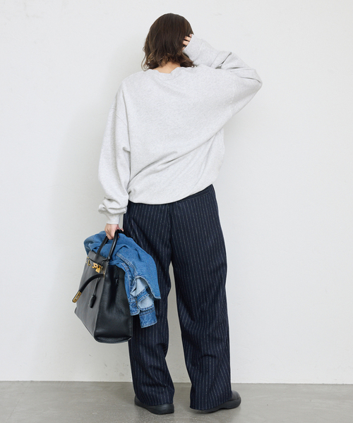 SCREEN STARS（スクリーンスターズ）の「SCREEN STARS SLOBE別注 ロゴスウェット 2423-090SSBTSL（スウェット・レディース・チャコールグレー/ライトグレー/ブルー/アイボリー・FREE）」の15枚目の写真