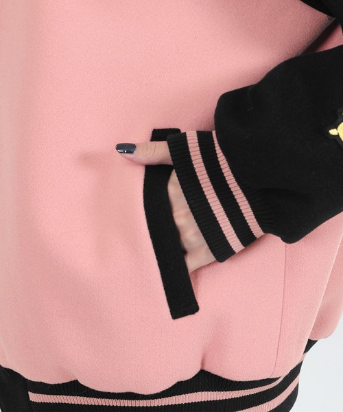 MARY QUANT レトロロゴアップリケ ブルゾン すぐ届く MARY QUANT レトロ ロゴ アップリケ ブルゾン