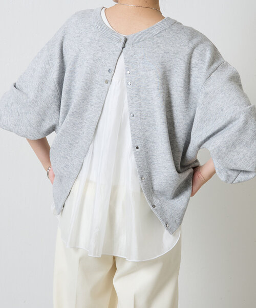 COLLAGE GALLARDAGALANTE（コラージュガリャルダガランテ）の「C′NOTE/バックシアータンクトップ（Tシャツ/カットソー・レディース・ホワイト/ネイビー・FREE）」の4枚目の写真