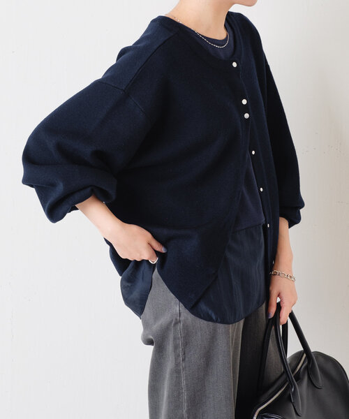 COLLAGE GALLARDAGALANTE（コラージュガリャルダガランテ）の「C′NOTE/バックシアータンクトップ（Tシャツ/カットソー・レディース・ホワイト/ネイビー・FREE）」の16枚目の写真