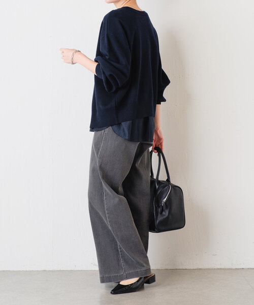 COLLAGE GALLARDAGALANTE（コラージュガリャルダガランテ）の「C′NOTE/バックシアータンクトップ（Tシャツ/カットソー・レディース・ホワイト/ネイビー・FREE）」の17枚目の写真