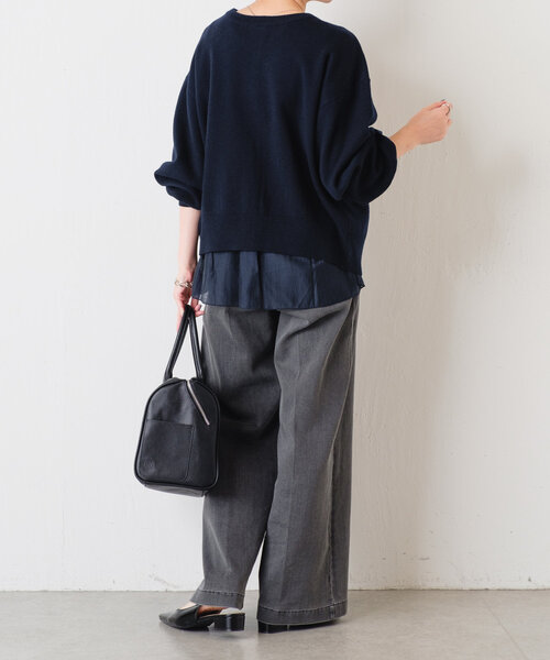 COLLAGE GALLARDAGALANTE（コラージュガリャルダガランテ）の「C′NOTE/バックシアータンクトップ（Tシャツ/カットソー・レディース・ホワイト/ネイビー・FREE）」の18枚目の写真