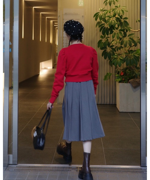 jumelle（ジュメロ）の「【ゴールドボタン】daily cardigan（カーディガン/ボレロ・レディース・グレー/ピンク/レッド・MEDIUM）」の16枚目の写真