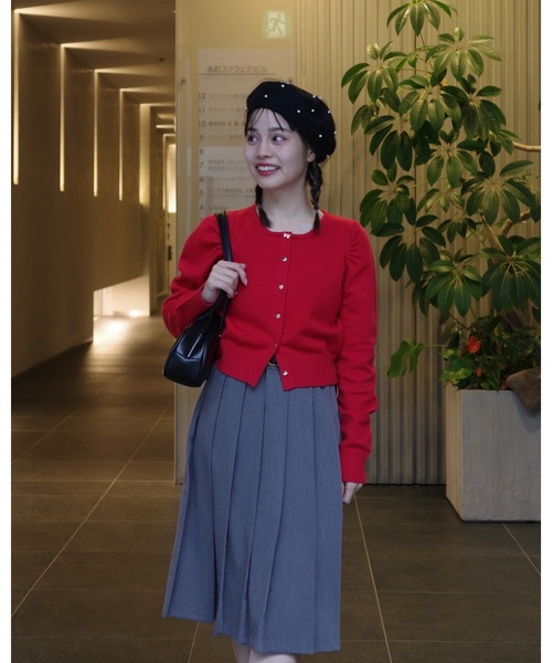 jumelle（ジュメロ）の「【ゴールドボタン】daily cardigan（カーディガン/ボレロ・レディース・グレー/ピンク/レッド・MEDIUM）」の17枚目の写真