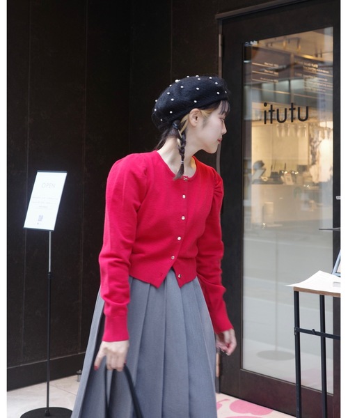 jumelle（ジュメロ）の「【ゴールドボタン】daily cardigan（カーディガン/ボレロ・レディース・グレー/ピンク/レッド・MEDIUM）」の22枚目の写真
