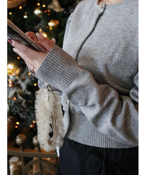 jumelle（ジュメロ）の「【ゴールドボタン】daily cardigan（カーディガン/ボレロ・レディース・グレー/ピンク/レッド・MEDIUM）」の13枚目の写真