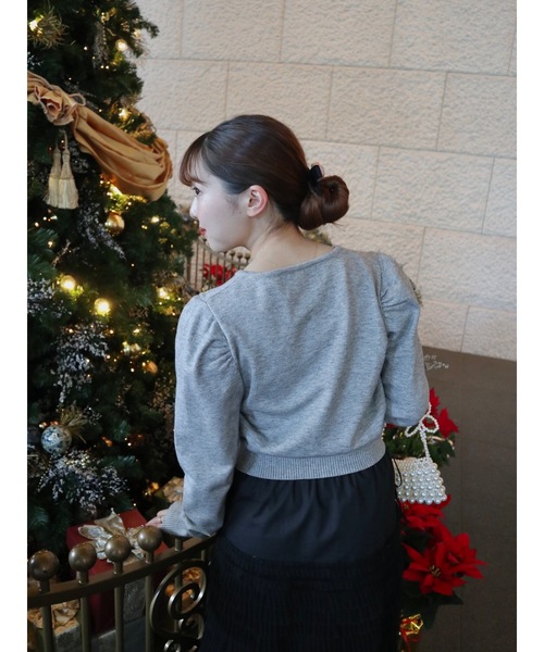 jumelle（ジュメロ）の「【ゴールドボタン】daily cardigan（カーディガン/ボレロ・レディース・グレー/ピンク/レッド・MEDIUM）」の12枚目の写真