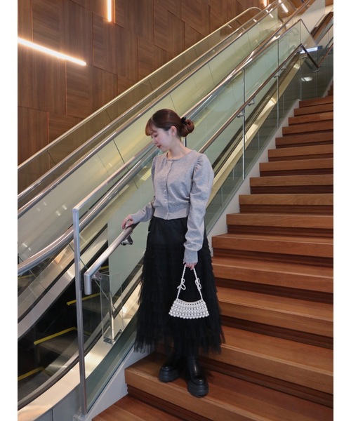 jumelle（ジュメロ）の「【ゴールドボタン】daily cardigan（カーディガン/ボレロ・レディース・グレー/ピンク/レッド・MEDIUM）」の14枚目の写真