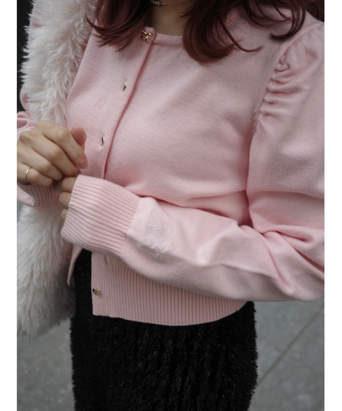 jumelle（ジュメロ）の「【ゴールドボタン】daily cardigan（カーディガン/ボレロ・レディース・グレー/ピンク/レッド・MEDIUM）」の8枚目の写真