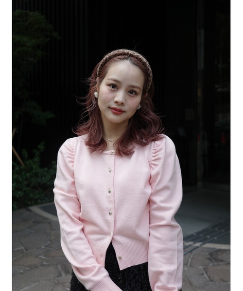 jumelle（ジュメロ）の「【ゴールドボタン】daily cardigan（カーディガン/ボレロ・レディース・グレー/ピンク/レッド・MEDIUM）」の7枚目の写真