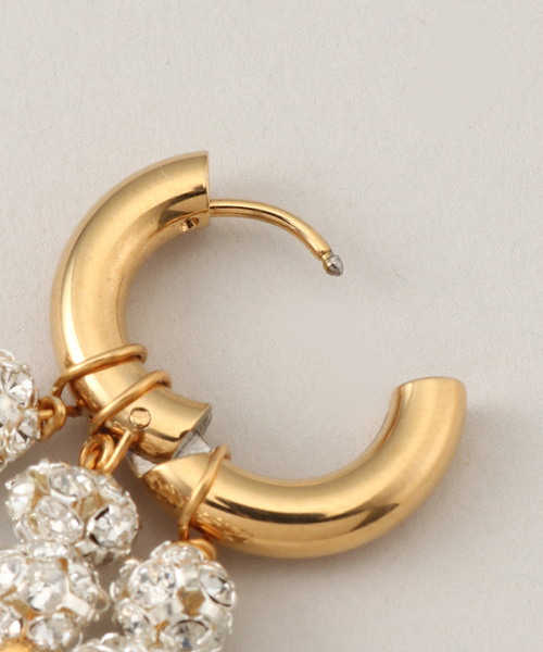 TIMELESS PEARLY/タイムレスパーリー】Silver heart and cr：ピアス