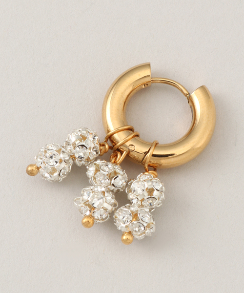 TIMELESS PEARLY/タイムレスパーリー】Silver heart and cr：ピアス