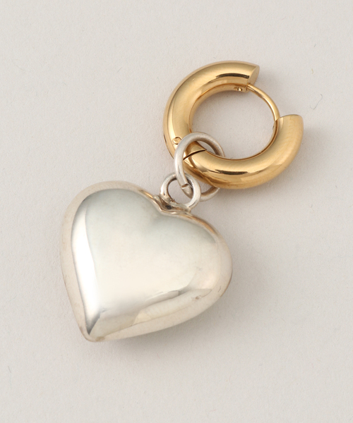 TIMELESS PEARLY/タイムレスパーリー】Silver heart and cr：ピアス