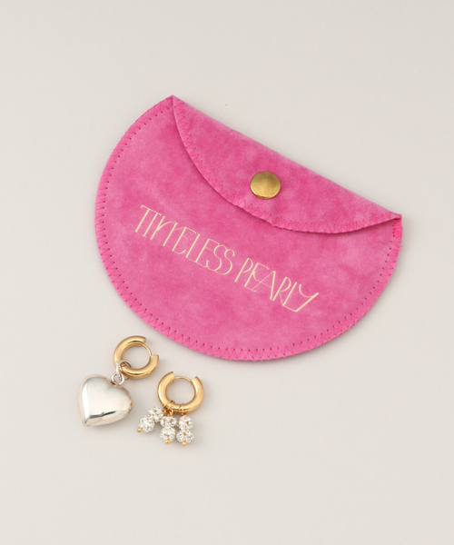 TIMELESS PEARLY/タイムレスパーリー】Silver heart and cr：ピアス