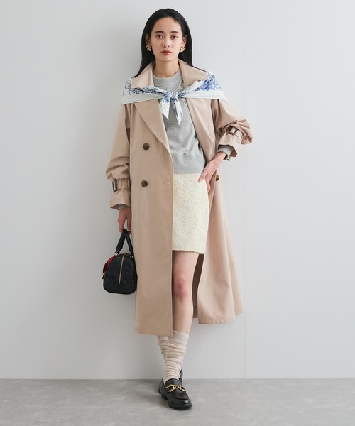 VIS（ビス）の「リーフコード刺繍ニットプルオーバー（ニット/セーター・レディース・ホワイト/ライトグレー/ネイビー・FREE）」の7枚目の写真