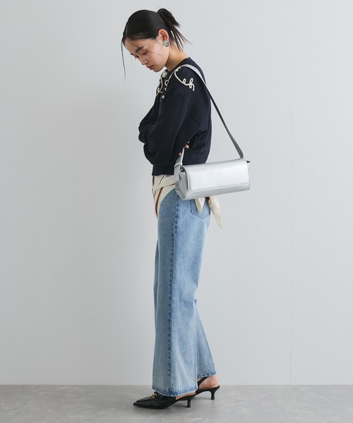 VIS（ビス）の「リーフコード刺繍ニットプルオーバー（ニット/セーター・レディース・ホワイト/ライトグレー/ネイビー・FREE）」の14枚目の写真