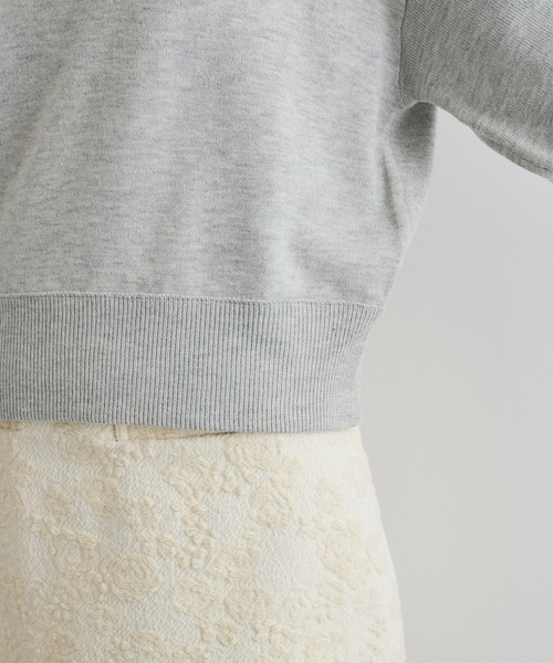 VIS（ビス）の「リーフコード刺繍ニットプルオーバー（ニット/セーター・レディース・ホワイト/ライトグレー/ネイビー・FREE）」の20枚目の写真