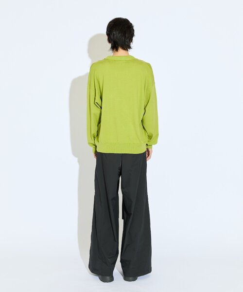 Lui's（ルイス）の「【Neucon/ニューコン】スキッパーショートワイドニットポロ（ニット/セーター・メンズ・ライム/ブラック/レッド・1/2）」の14枚目の写真