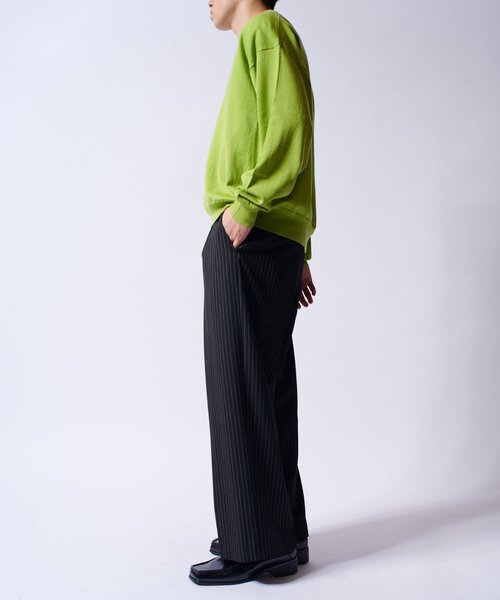 Lui's（ルイス）の「【Neucon/ニューコン】スキッパーショートワイドニットポロ（ニット/セーター・メンズ・ライム/ブラック/レッド・1/2）」の20枚目の写真