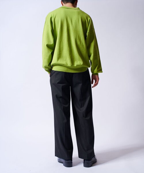 Lui's（ルイス）の「【Neucon/ニューコン】スキッパーショートワイドニットポロ（ニット/セーター・メンズ・ライム/ブラック/レッド・1/2）」の21枚目の写真