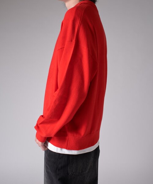 Lui's（ルイス）の「【Neucon/ニューコン】スキッパーショートワイドニットポロ（ニット/セーター・メンズ・ライム/ブラック/レッド・1/2）」の22枚目の写真