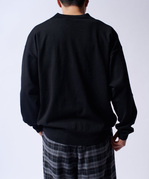 Lui's（ルイス）の「【Neucon/ニューコン】スキッパーショートワイドニットポロ（ニット/セーター・メンズ・ライム/ブラック/レッド・1/2）」の7枚目の写真