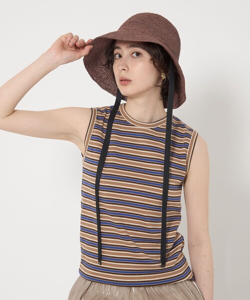 UNITED ARROWS(ユナイテッドアローズ)の「RFA リボン ハット UV(ハット・レディース・ブラウン/ブラック/ナチュラル・FREE)」の11枚目の写真