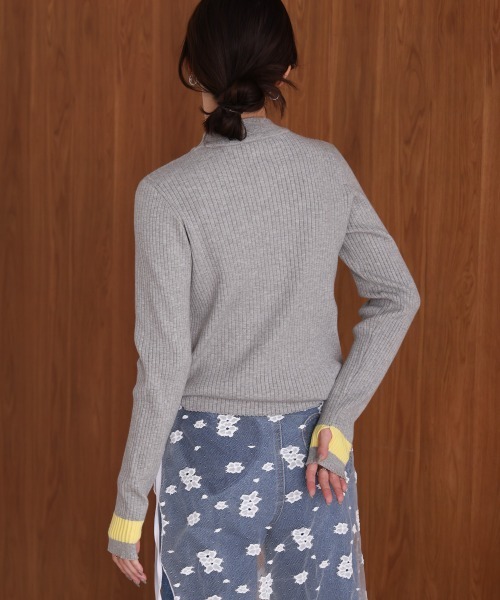 Bab(バブ)の「袖ラインベーシックリブニット(ニット/セーター・レディース・アイボリー/ブラック/チャコールグレー/ピンク/A・FREE)」の12枚目の写真