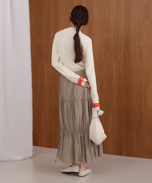 Bab(バブ)の「袖ラインベーシックリブニット(ニット/セーター・レディース・アイボリー/ブラック/チャコールグレー/ピンク/A・FREE)」の20枚目の写真