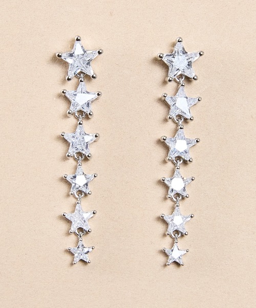 Zoule(ゾーラ)の「Zoule ゾーラ:Luminousシリーズ ルミナス range star スター 星 ピアス(ピアス(両耳用)・レディース・ゴールド/シルバー・FREE)」の1枚目の写真
