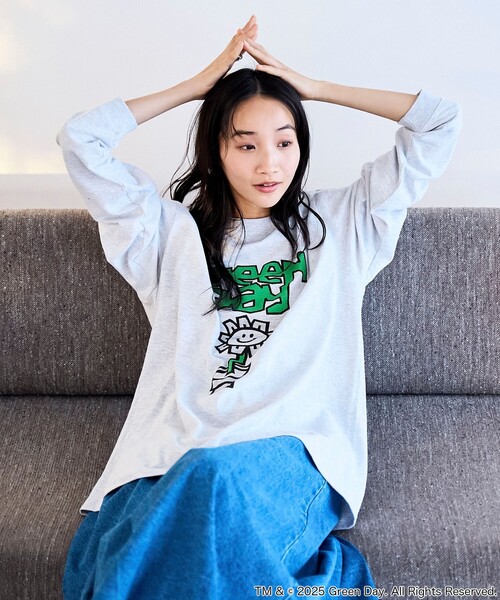 one of the green 長袖Tシャツ グレー GREEN DAY / ROCK STANLEY（ロックスタンレー）別注ロング