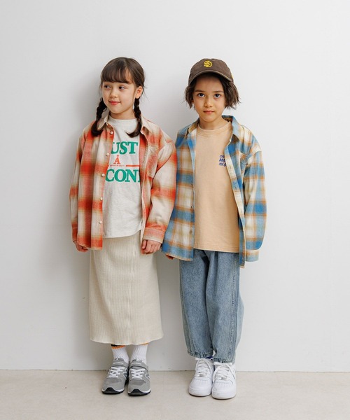 BAYFLOW（ベイフロー）の「[肌ざわり抜群!]ヴィンテージライクアソートシャツ(KIDS)（シャツ/ブラウス・キッズ・その他/ブルー/レッド・110cm/130cm/140cm/150cm/120cm）」の5枚目の写真