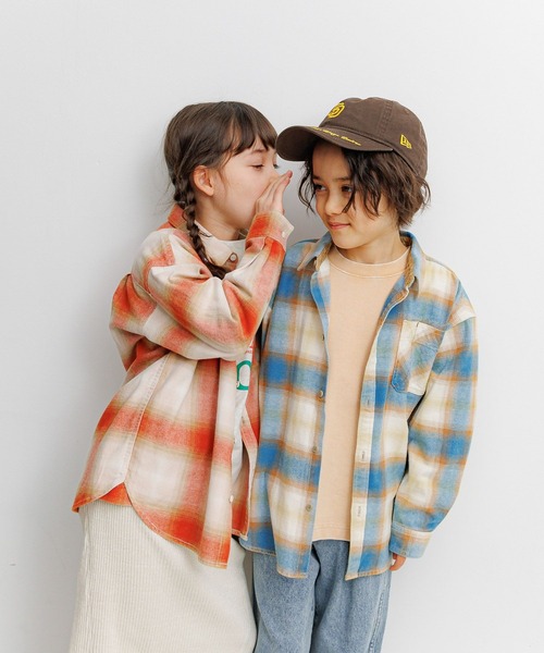 BAYFLOW（ベイフロー）の「[肌ざわり抜群!]ヴィンテージライクアソートシャツ(KIDS)（シャツ/ブラウス・キッズ・その他/ブルー/レッド・110cm/130cm/140cm/150cm/120cm）」の6枚目の写真