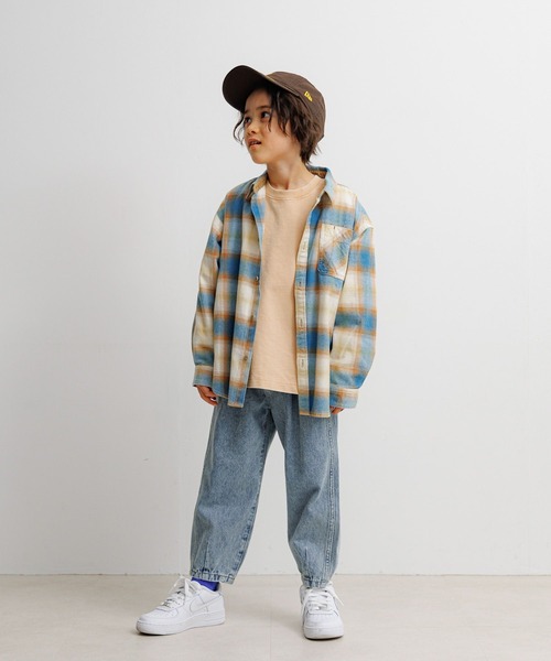 BAYFLOW（ベイフロー）の「[肌ざわり抜群!]ヴィンテージライクアソートシャツ(KIDS)（シャツ/ブラウス・キッズ・その他/ブルー/レッド・110cm/130cm/140cm/150cm/120cm）」の15枚目の写真