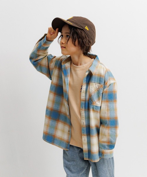 BAYFLOW（ベイフロー）の「[肌ざわり抜群!]ヴィンテージライクアソートシャツ(KIDS)（シャツ/ブラウス・キッズ・その他/ブルー/レッド・110cm/130cm/140cm/150cm/120cm）」の17枚目の写真