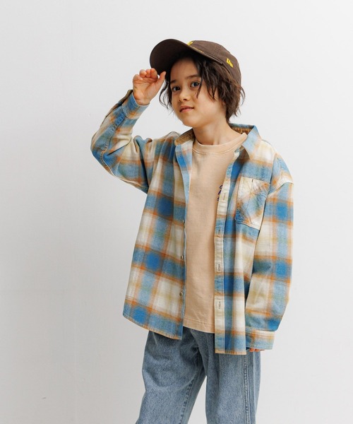 BAYFLOW（ベイフロー）の「[肌ざわり抜群!]ヴィンテージライクアソートシャツ(KIDS)（シャツ/ブラウス・キッズ・その他/ブルー/レッド・110cm/130cm/140cm/150cm/120cm）」の19枚目の写真