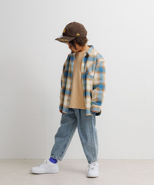 BAYFLOW（ベイフロー）の「[肌ざわり抜群!]ヴィンテージライクアソートシャツ(KIDS)（シャツ/ブラウス・キッズ・その他/ブルー/レッド・110cm/130cm/140cm/150cm/120cm）」の20枚目の写真